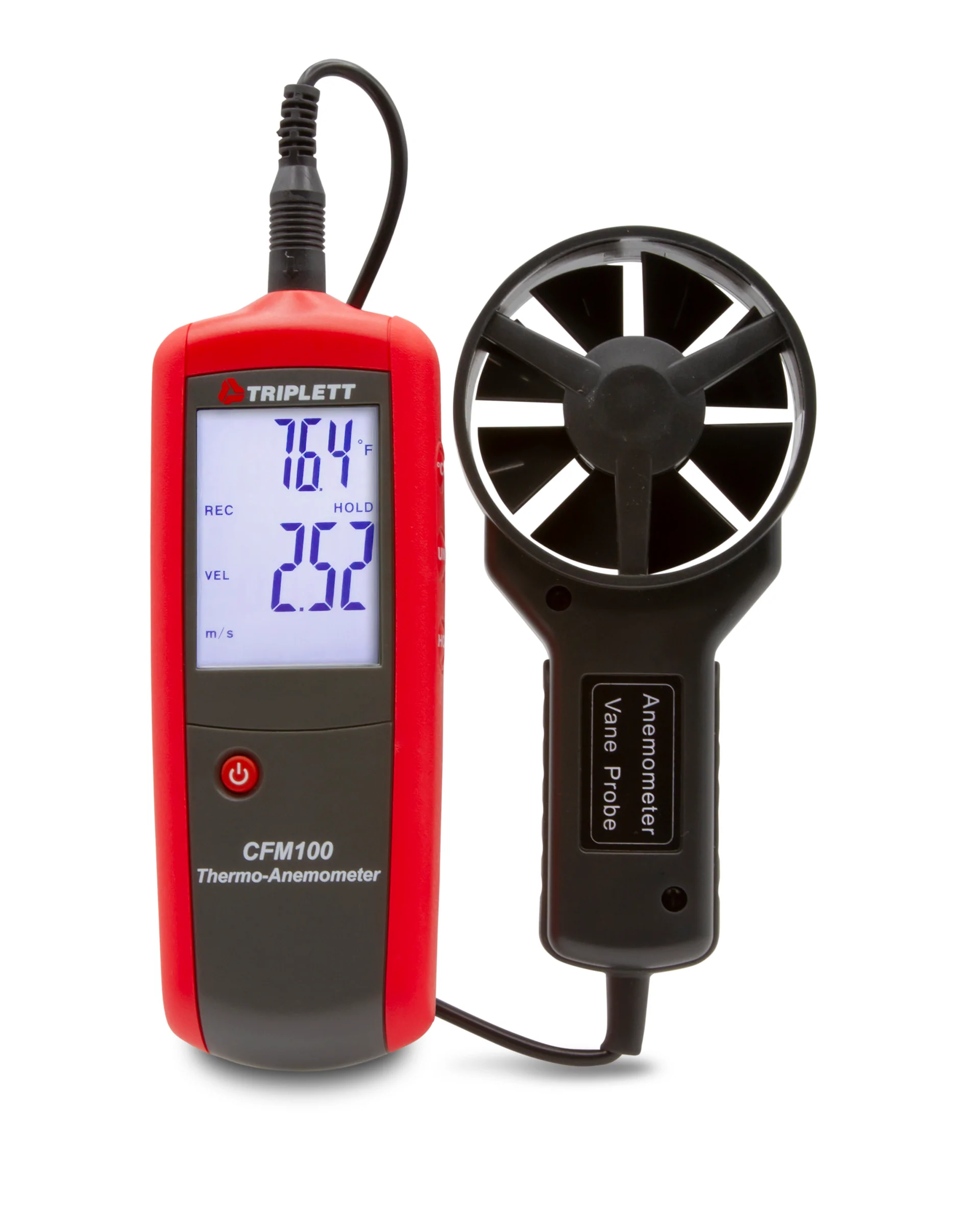 Triplett CFM100 Thermo Anemometer Air Velocity Flow and Temperature