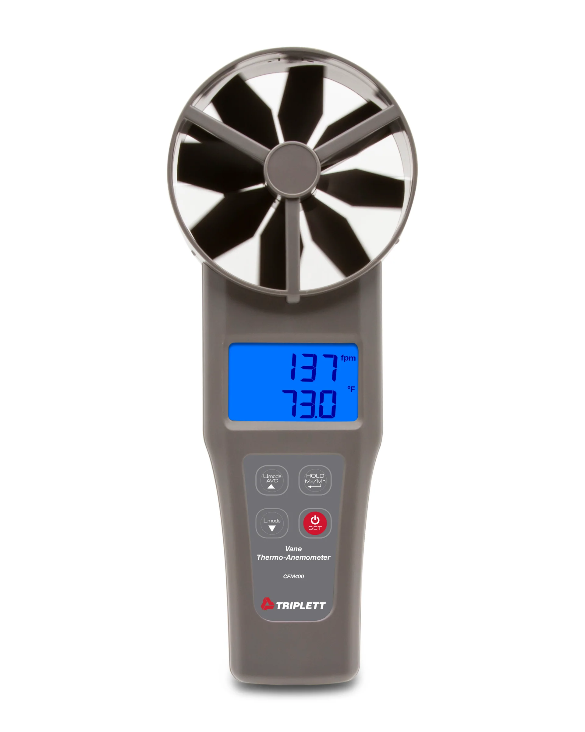 Triplett CFM400 Thermo Anemometer 4inch Large Vane CFM CMM